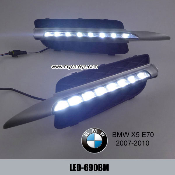 BMW X5 E70 DRL LED Daytime driving light kit Car front lights upgrade