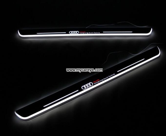 Audi Q3 Q7 car accessories upgrade new led door moving scuff plate lights