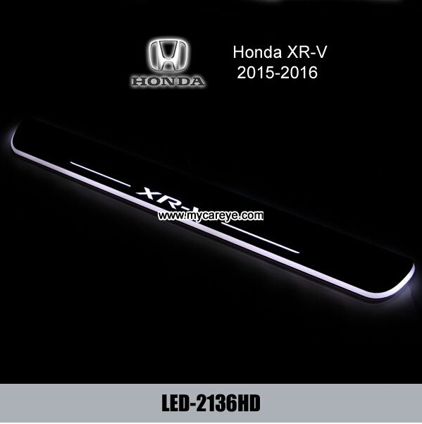 Car Door sill scuff plate Guards threshold LED light For Honda XR-V