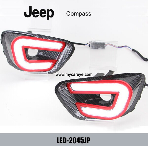 Jeep Compass DRL LED daylight driving Lights turn signal indicators