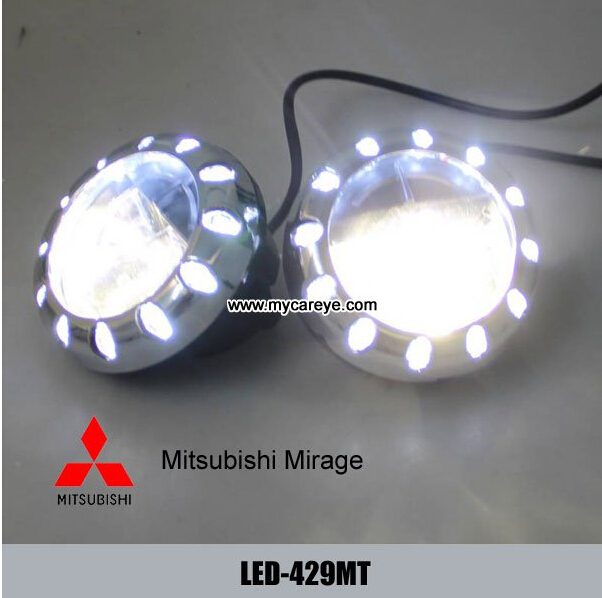 Mitsubishi Mirage car front fog light kit LED daytime driving lights DRL