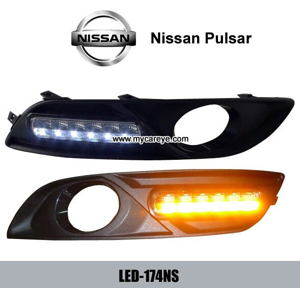 Nissan Pulsar car DRL LED Daytime Running Lights turn signal indicators