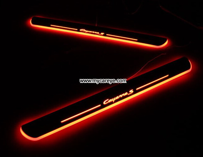 Porsche Cayenne car Moving door Step Pedal welcome light led projection