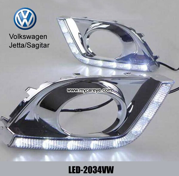Volkswagen VW Jetta Sagitar DRL LED Daytime Running Lights car retrofit