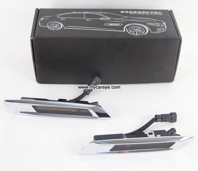 BMW 5 Series Car Fender Side Marker steering light turn signals LED logo light DRL