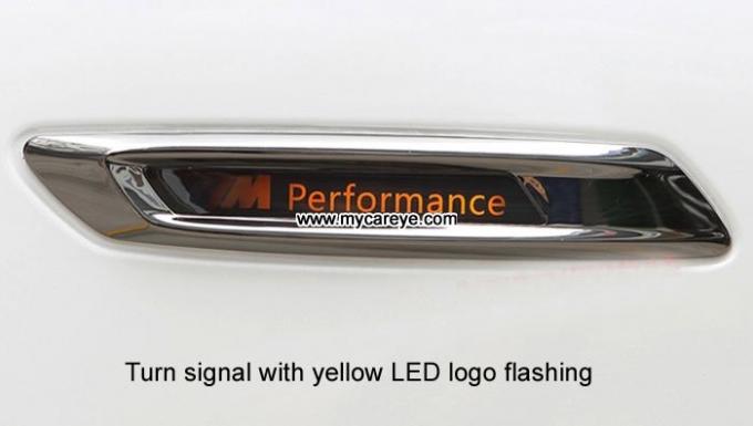 BMW 5 Series Car Fender Side Marker steering light turn signals LED logo light DRL