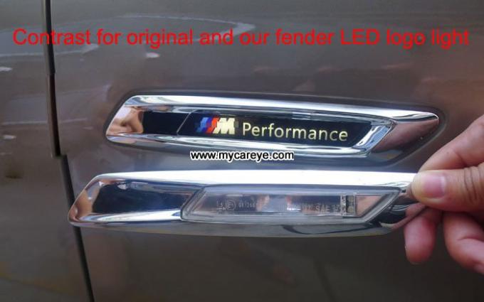 BMW 5 Series Car Fender Side Marker steering light turn signals LED logo light DRL