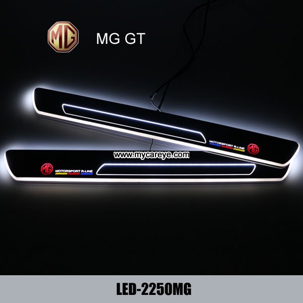 MG GT Car accessory stainless steel scuff plate door sill plate light LED
