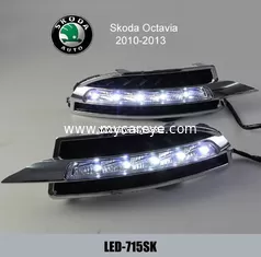 China Skoda Octavia DRL LED Daytime Running Light turn light steering for car supplier