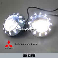 China Mitsubishi Outlander car front fog LED daytime driving lights DRL autobody parts supplier