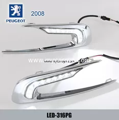 China Peugeot 2008 DRL LED Daytime Running Lights car driving daylight sale supplier