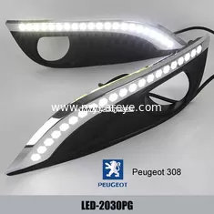 China Peugeot 308 DRL LED Daytime Running Lights auto front driving daylight supplier