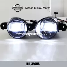 China Nissan Micra March car fog light upgrade with daytime running light DRL supplier