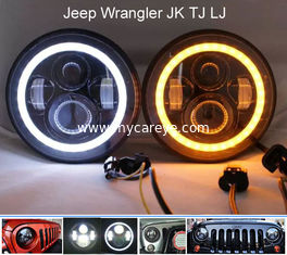 China Hi-Lo Beam Projector LED Fog Headlight H4 Socket for Jeep Wrangler JK TJ LJ supplier