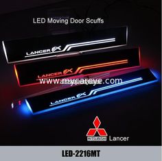 China Mitsubishi Lancer car door welcome lights LED Moving Door sill Scuff for sale supplier