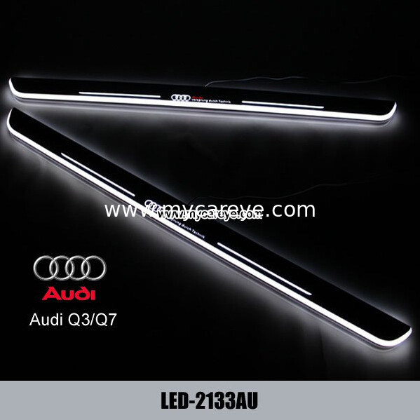 Audi Q3 Q7 car accessories upgrade new led door moving scuff plate lights